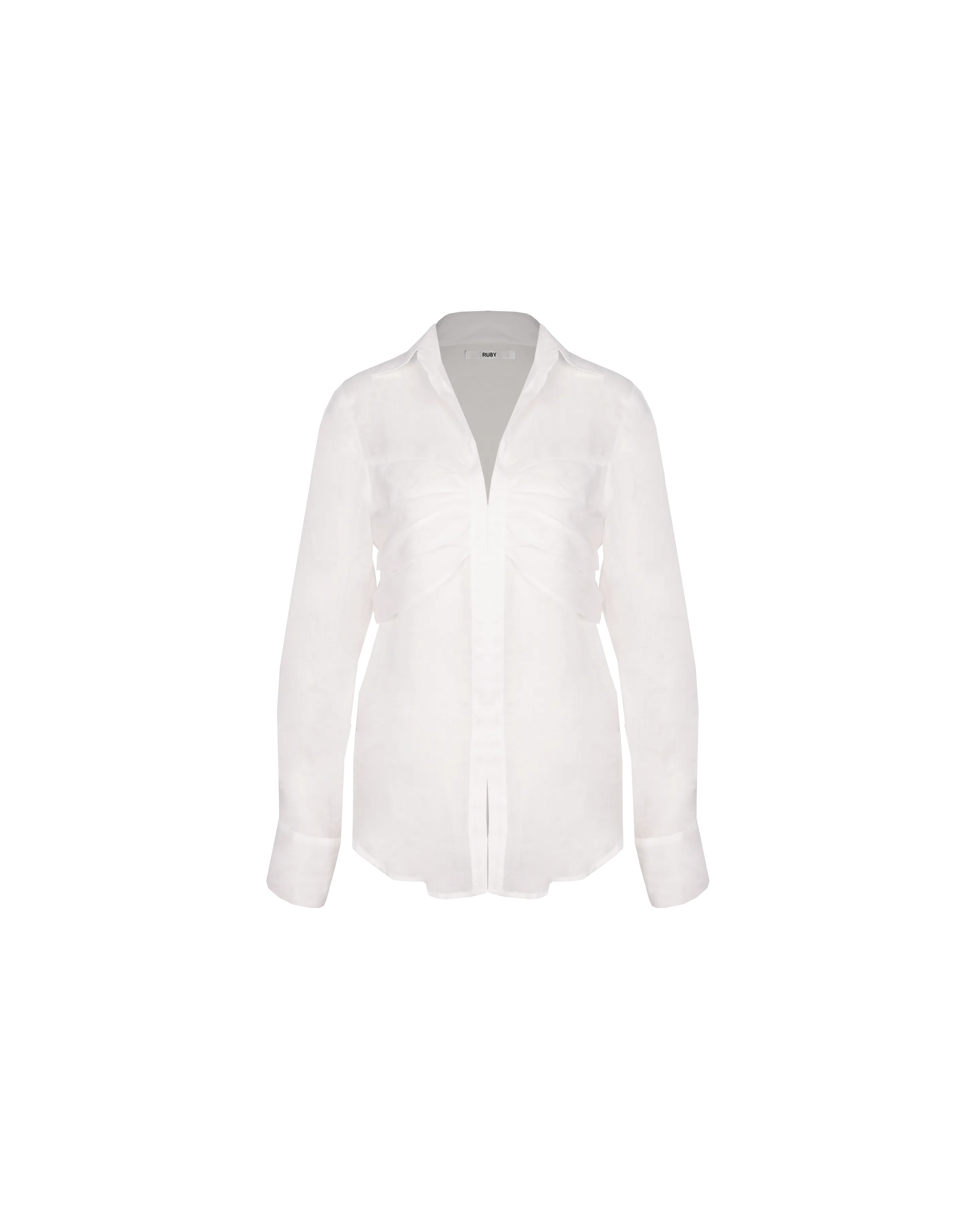 ARIEL SHEER SHIRT WHITE