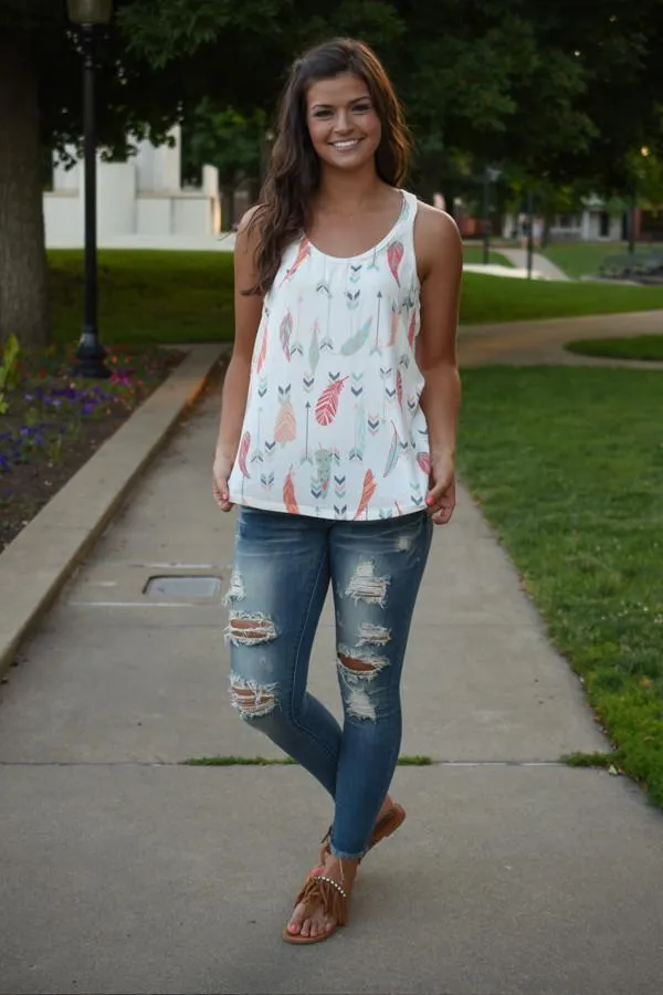 Arrow & Feathers Tank Top