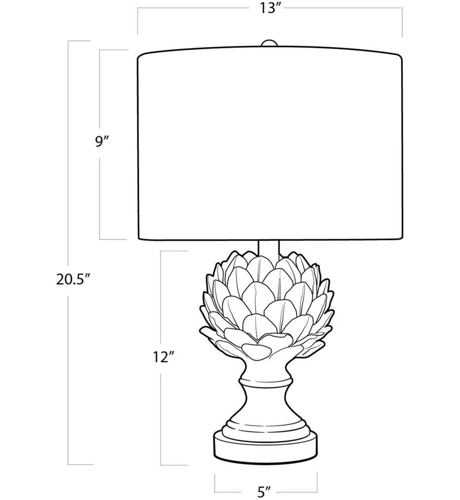 ARTICHOKE CERAMIC TABLE LAMP