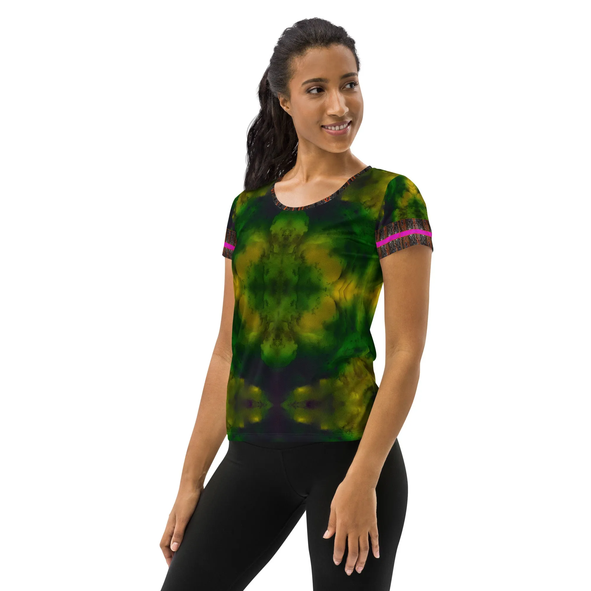 Athletic T-Shirt (Her/Muliebris)(Tree Link Stripe) RJSTH@Fabric#7 RJSTHS2021 RJS
