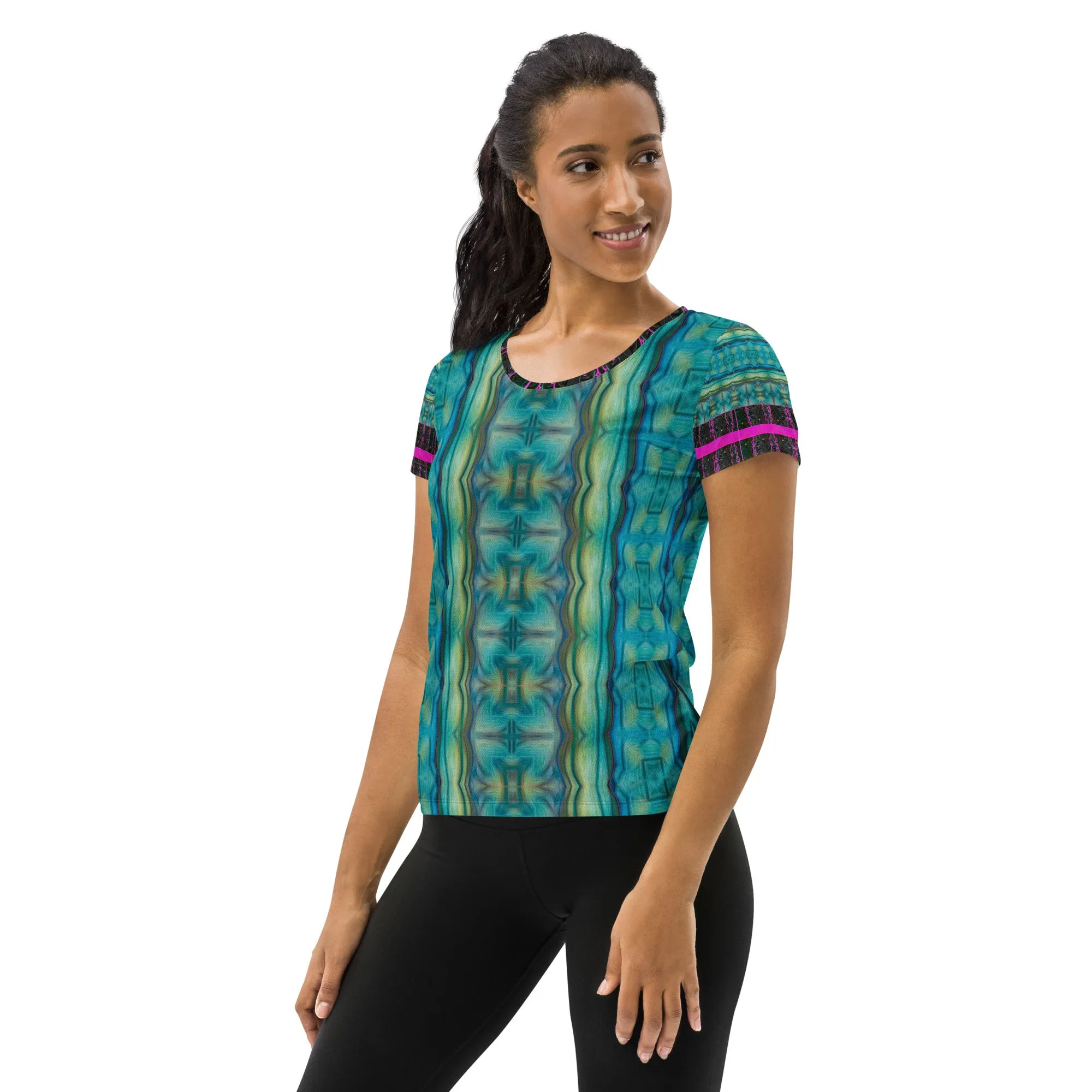 Athletic T-Shirt (Her/Muliebris)(Tree Link Stripe) RJSTH@Fabric#9 RJSTHS2021 RJS