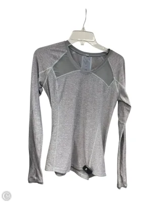 Athletic Top Long Sleeve Crewneck By Lululemon In Grey, Size: 8