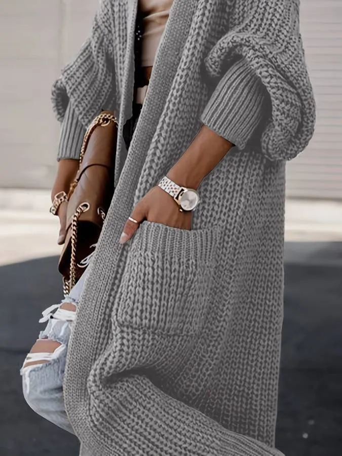 Avencea longer knit cardigan with pockets – Elegant women's fashion for any occasion