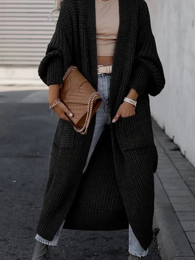 Avencea longer knit cardigan with pockets – Elegant women's fashion for any occasion