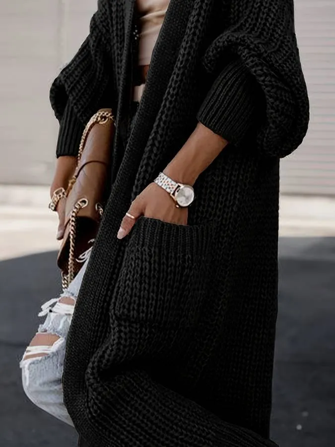 Avencea longer knit cardigan with pockets – Elegant women's fashion for any occasion