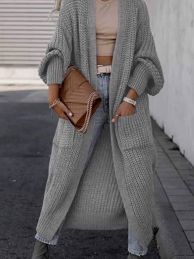 Avencea longer knit cardigan with pockets – Elegant women's fashion for any occasion