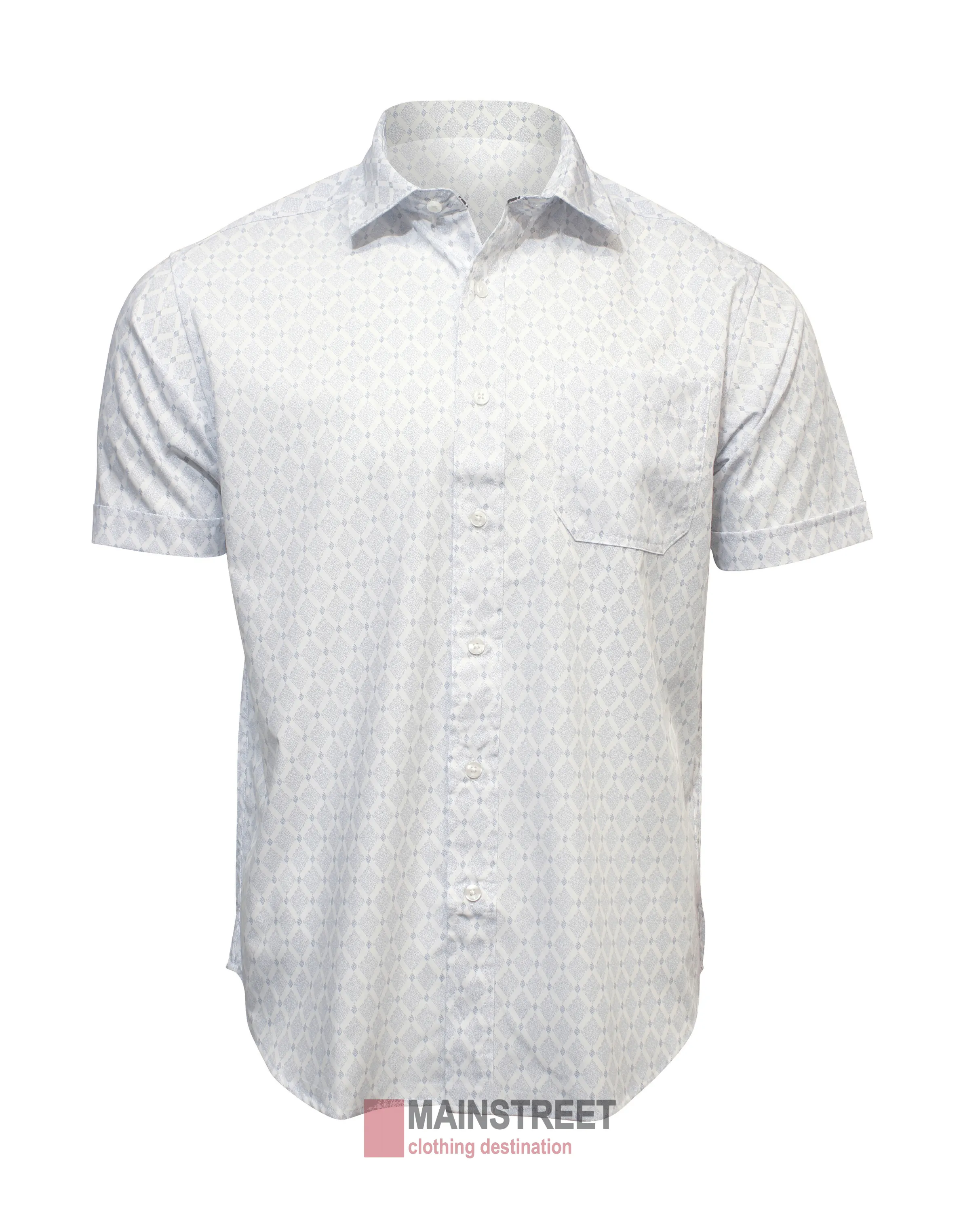Back Bay Bamboo Soft Touch Print Short Sleeve Shirt