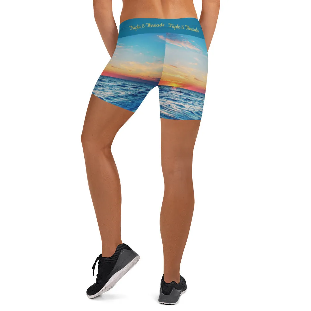 Beach Sunset - Blue Shorts