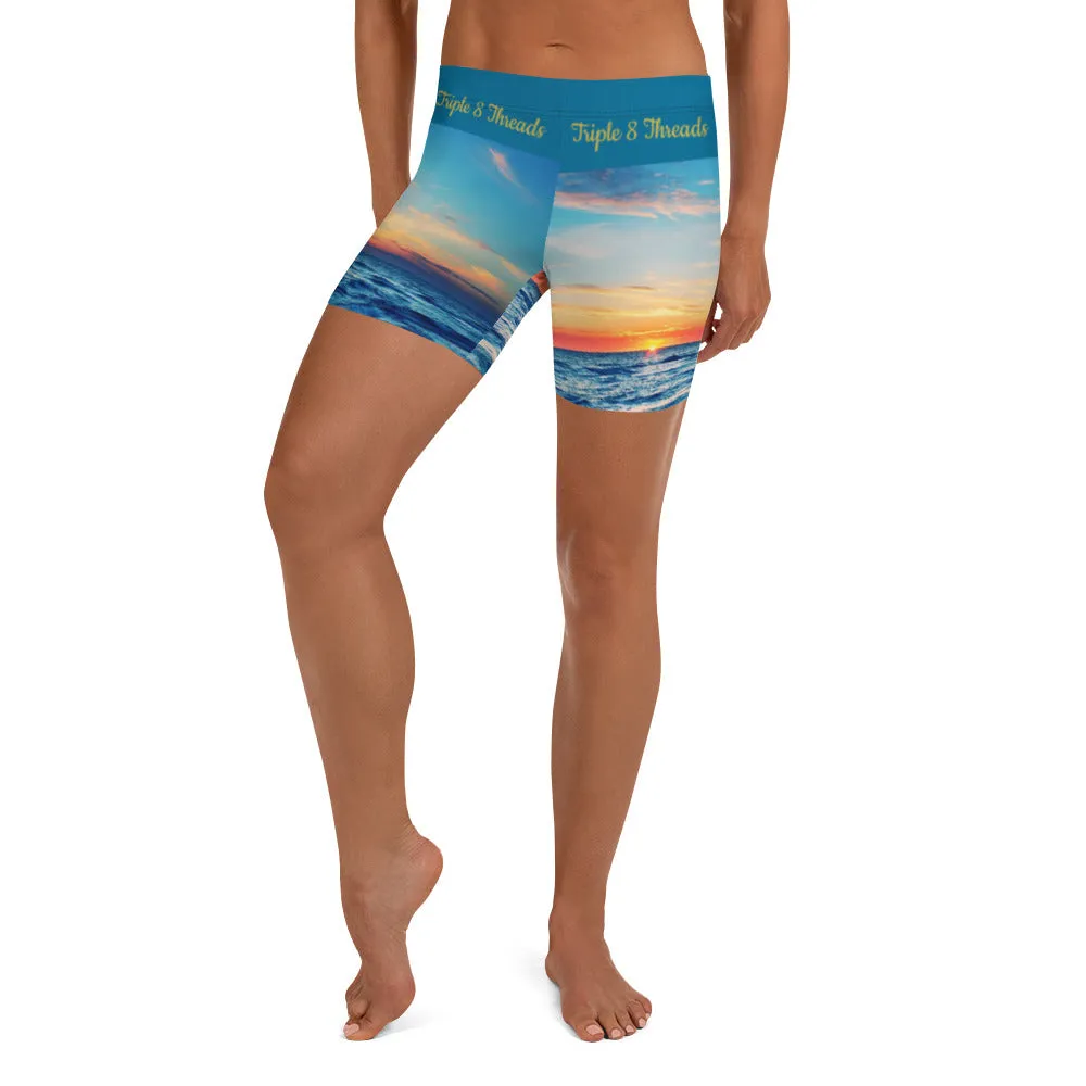Beach Sunset - Blue Shorts