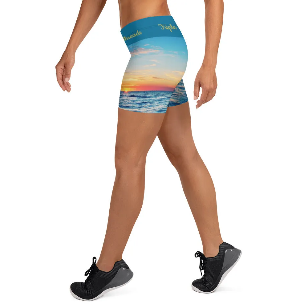 Beach Sunset - Blue Shorts