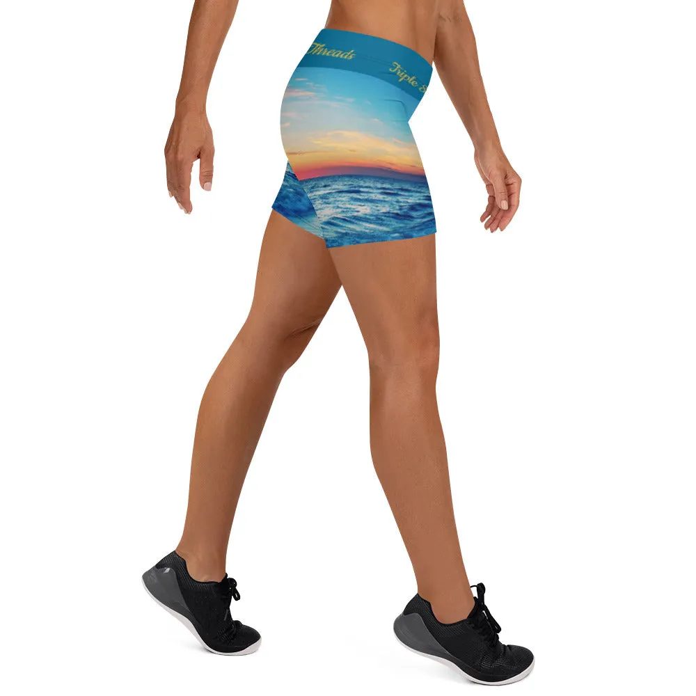Beach Sunset - Blue Shorts