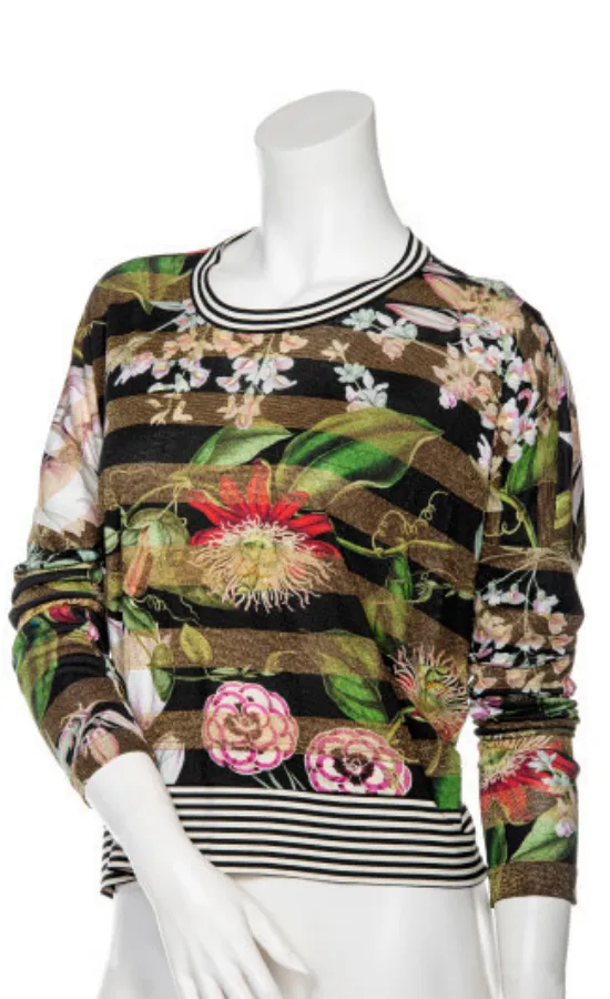 Beate Heymann Floral Striped Top