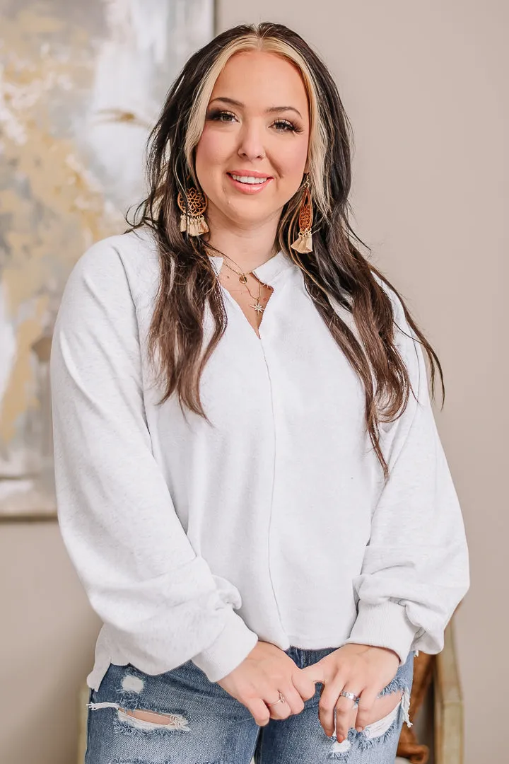 Beyond The Path Boxy Top | Heather Grey