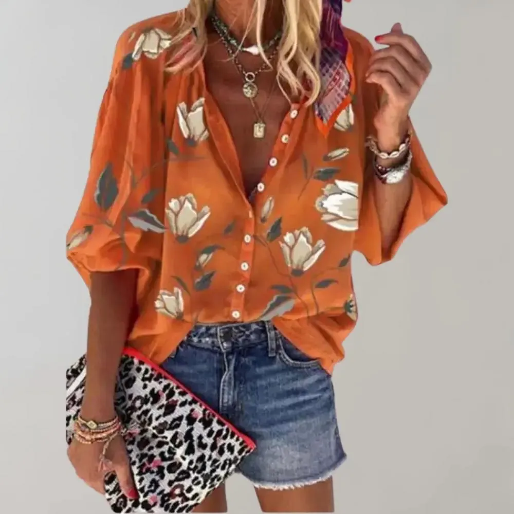 Bijou - Chic Sleeveless Pattern Woman's Summer Top