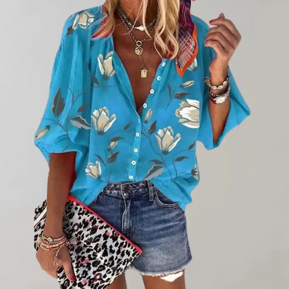Bijou - Chic Sleeveless Pattern Woman's Summer Top