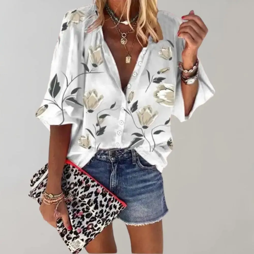 Bijou - Chic Sleeveless Pattern Woman's Summer Top