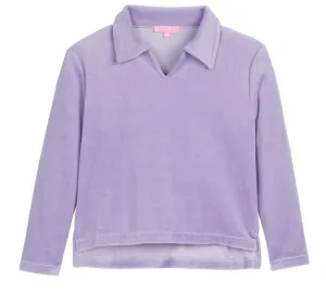 Bisby Polo Pullover - Lilac Velour