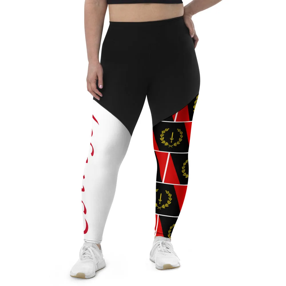 Black American Heritage Flag Sports Leggings
