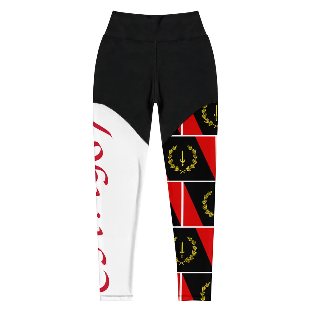 Black American Heritage Flag Sports Leggings