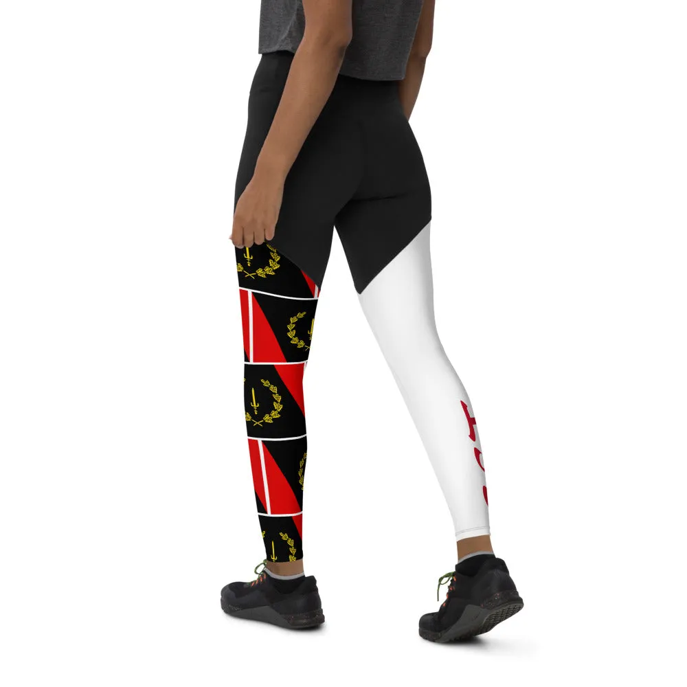 Black American Heritage Flag Sports Leggings