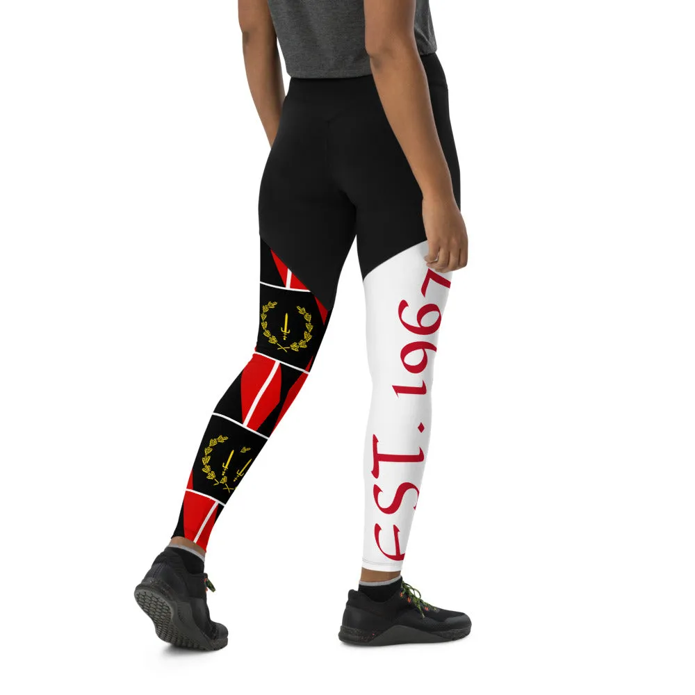 Black American Heritage Flag Sports Leggings