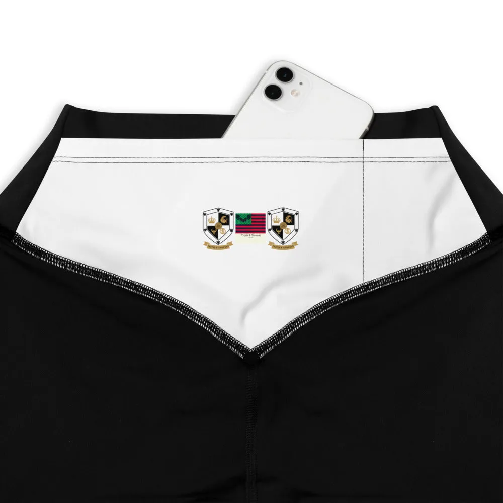 Black American Heritage Flag Sports Leggings
