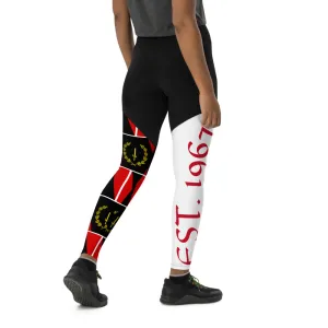 Black American Heritage Flag Sports Leggings