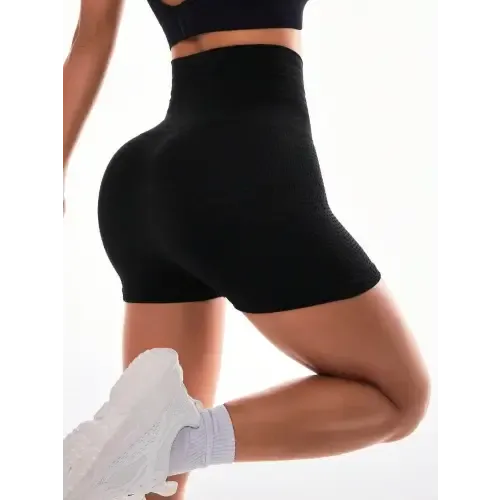 Black High Waist Active Shorts Elevate Your Workout
