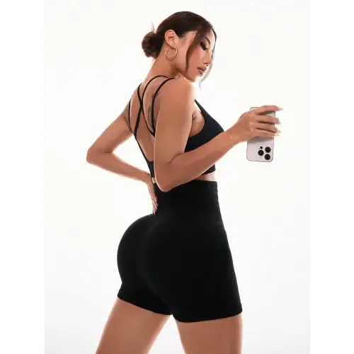Black High Waist Active Shorts Elevate Your Workout