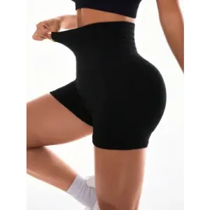 Black High Waist Active Shorts Elevate Your Workout