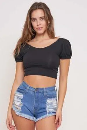 Black Lace Back Top 3/22/24 8318