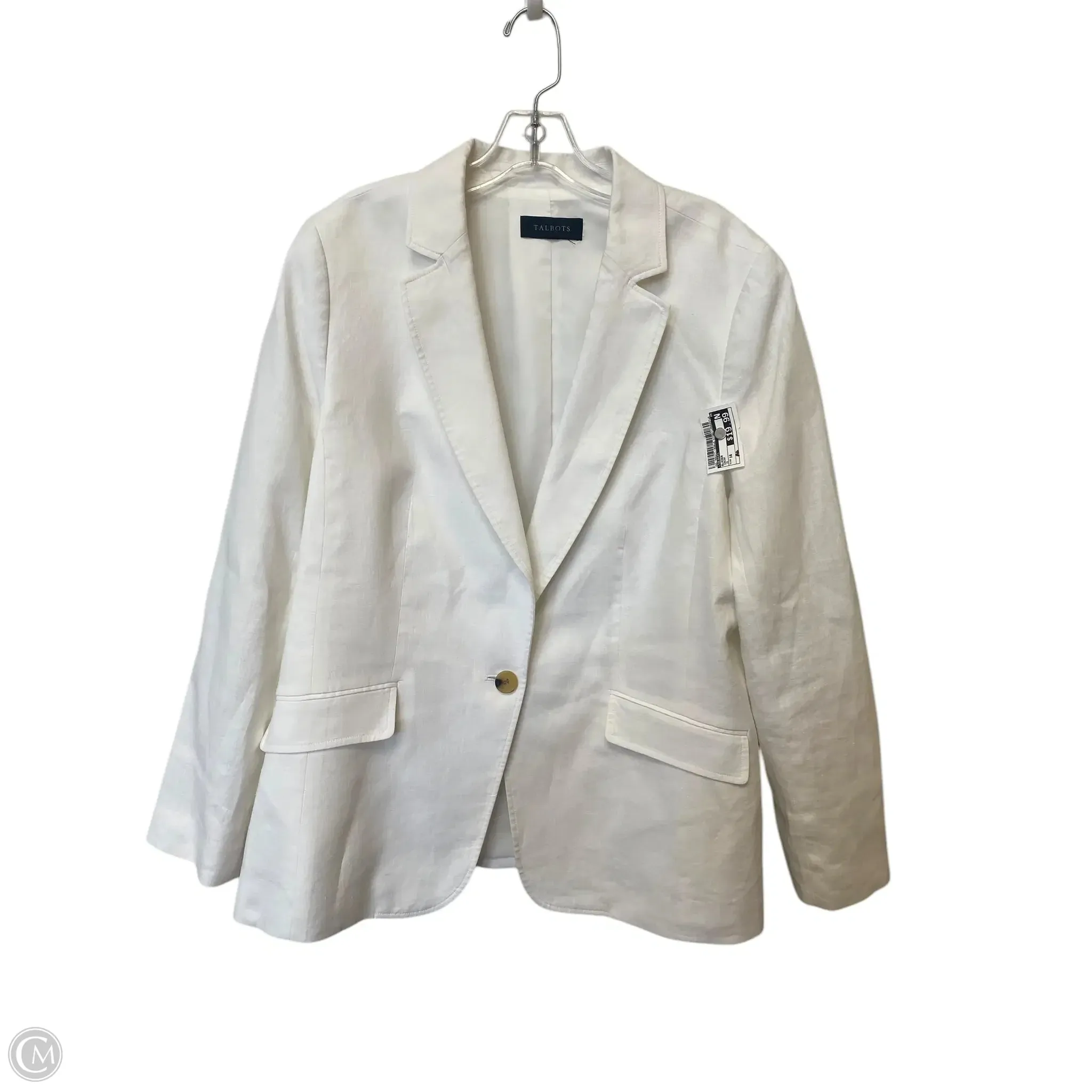 Blazer By Talbots In Cream, Size: 16