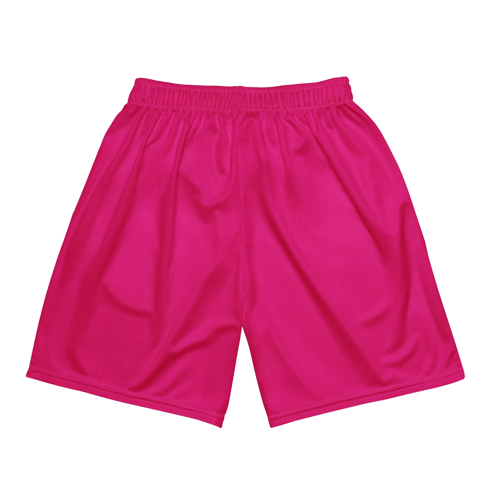 BLESSED BY XCLUSIF POETIX HOT PINK & WHITE Unisex mesh shorts