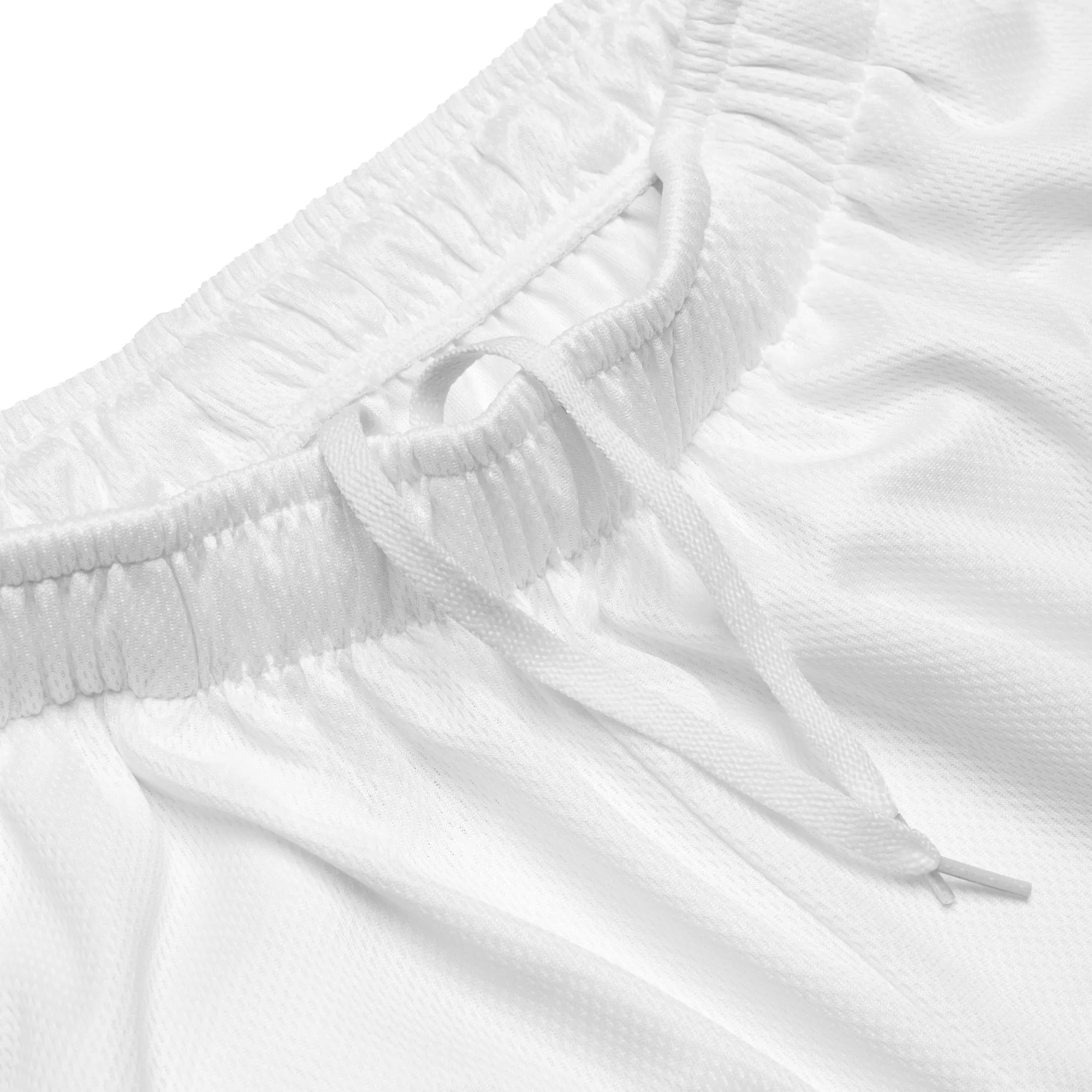 BLESSED BY XCLUSIF POETIX WHITE & GOLD Unisex mesh shorts