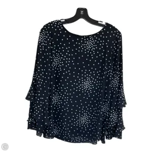 Blouse Long Sleeve By Worthington In Black, Size: M