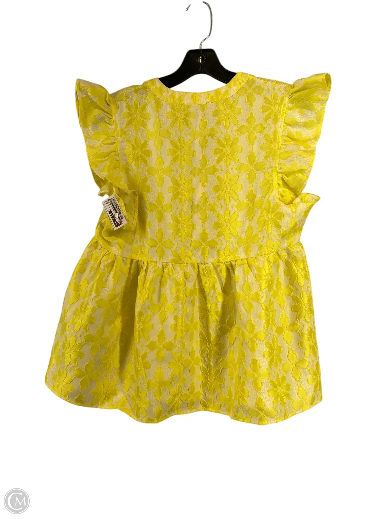 Blouse Sleeveless By Entro In Yellow, Size: S