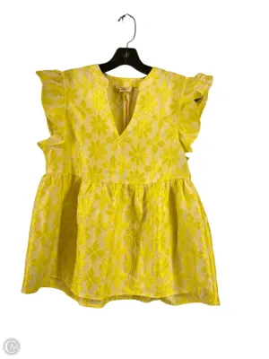 Blouse Sleeveless By Entro In Yellow, Size: S