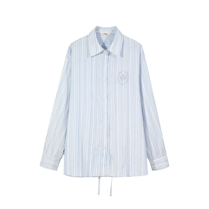 Blue Striped Casual Set-Up
