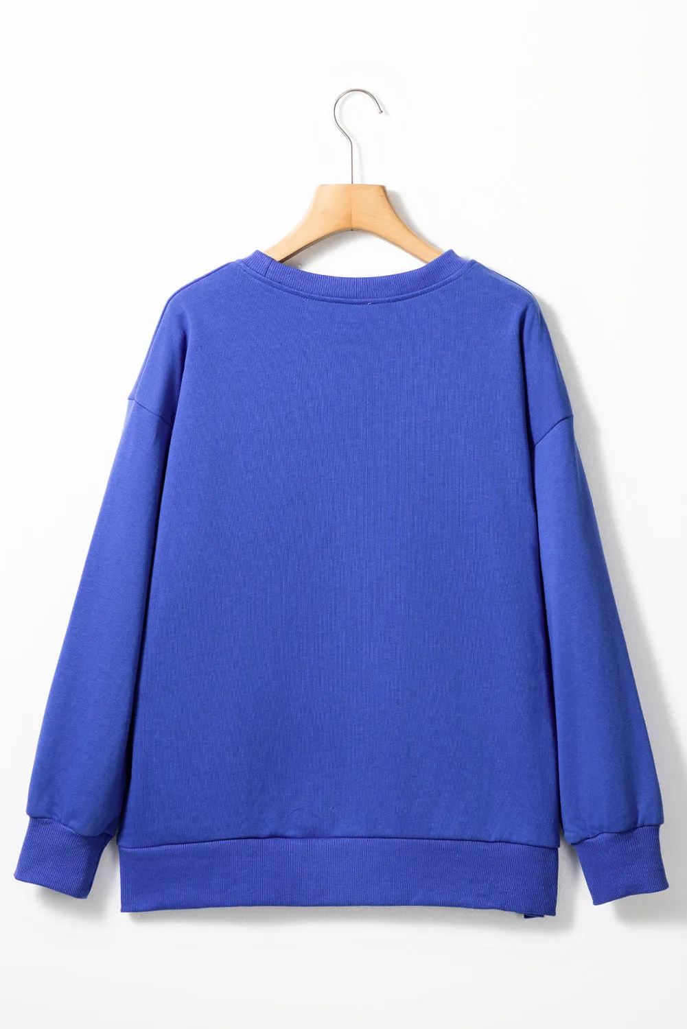Blue Tinsel Game Day Graphic Sweatshirt