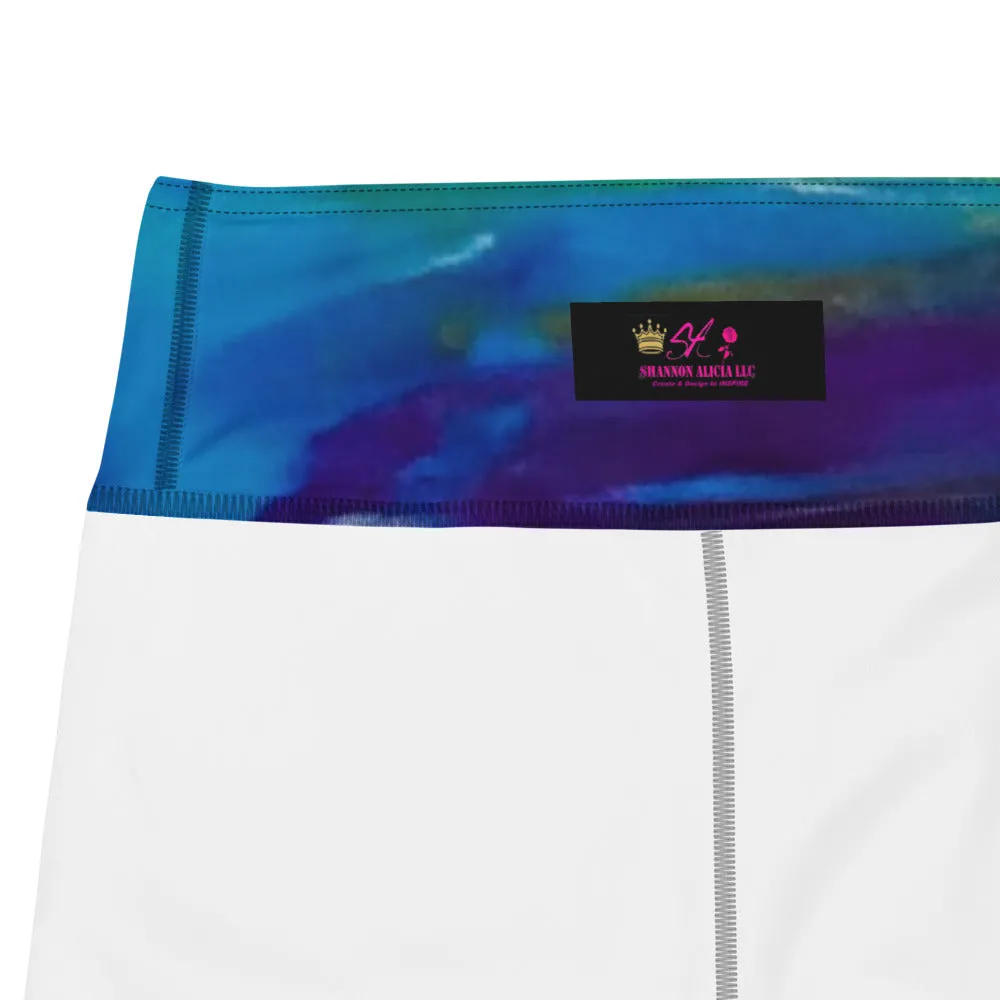 Blue Wave Yoga Capri Leggings