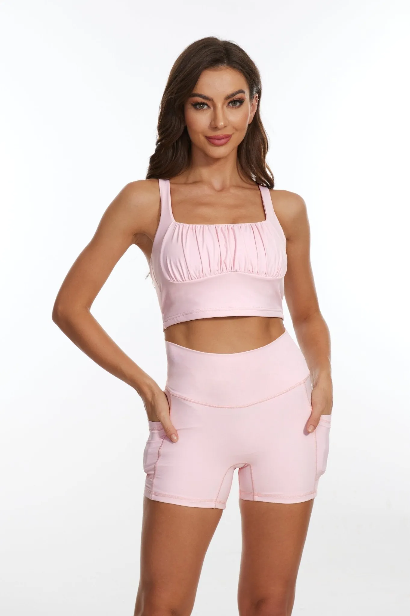 Blush Grace Crisscross Sports Bra