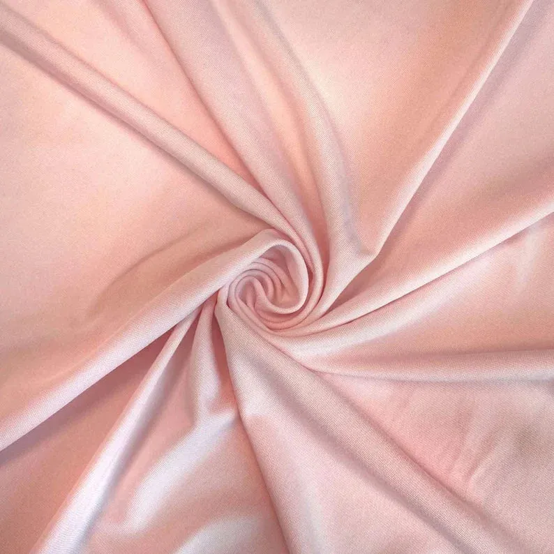 Blush Pink 58/59" Wide ITY Fabric Polyester Knit Jersey 2 Way Stretch Spandex Sold By The Yard.