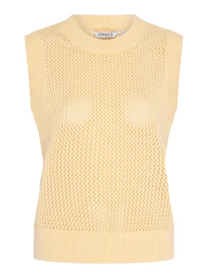 Bobbi Cotton Vest in Lemon