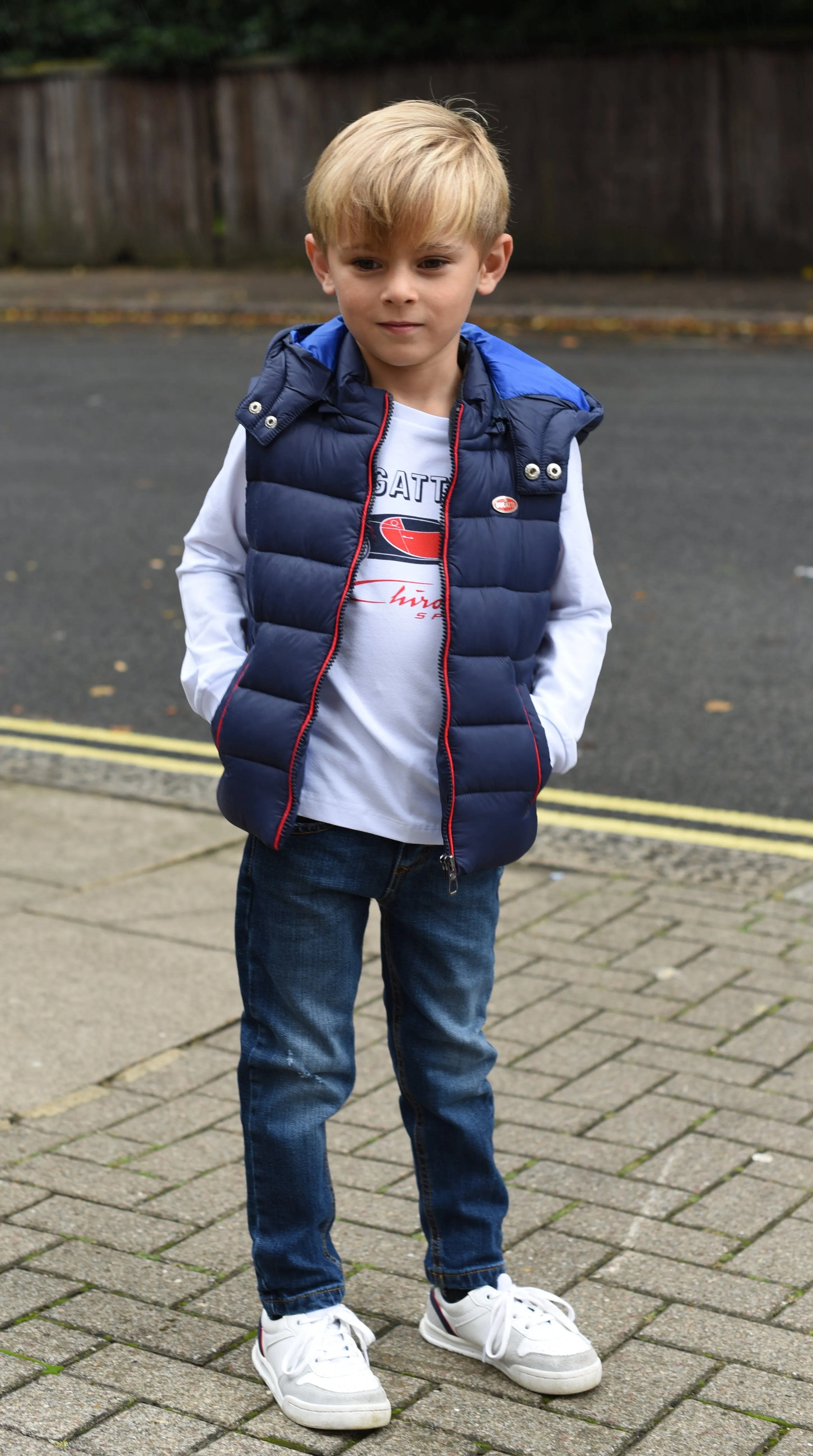 Boys White  Cotton Top