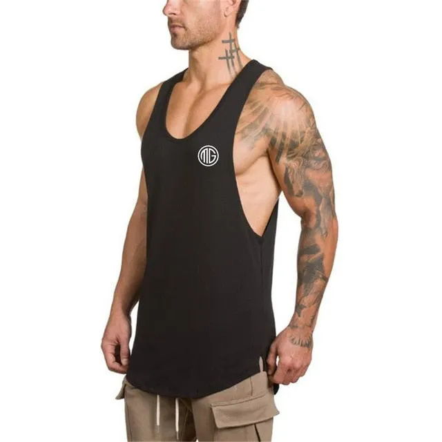 Brand mens sleeveless t shirts Summer Cotton Male Tank Tops gyms Clothing Bodybuilding Undershirt Golds Fitness tanktops tees