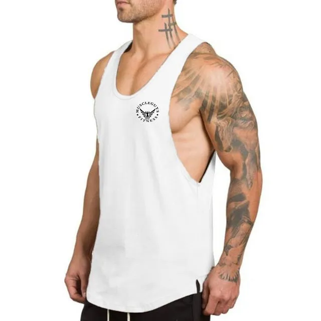 Brand mens sleeveless t shirts Summer Cotton Male Tank Tops gyms Clothing Bodybuilding Undershirt Golds Fitness tanktops tees
