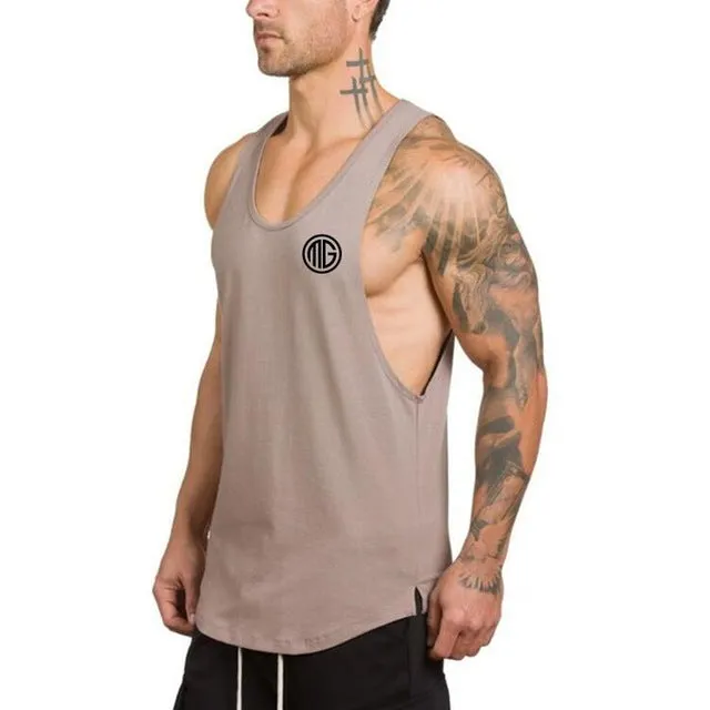 Brand mens sleeveless t shirts Summer Cotton Male Tank Tops gyms Clothing Bodybuilding Undershirt Golds Fitness tanktops tees