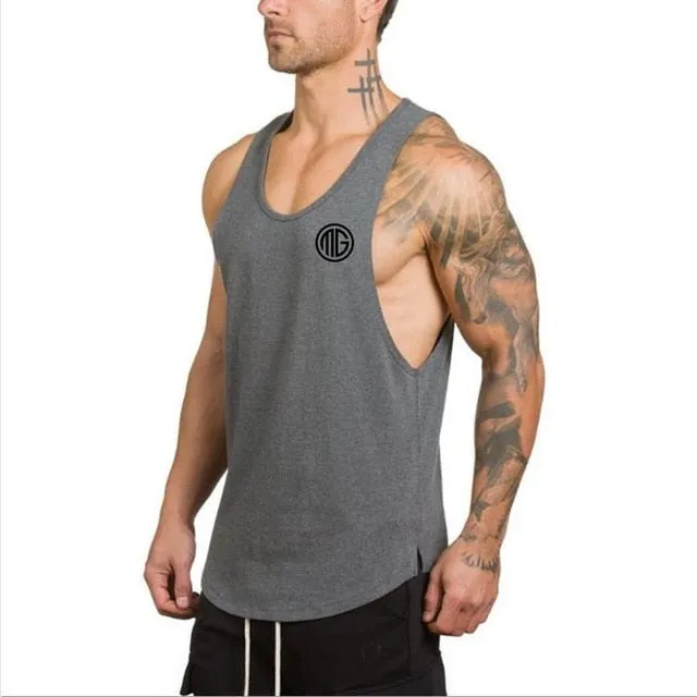 Brand mens sleeveless t shirts Summer Cotton Male Tank Tops gyms Clothing Bodybuilding Undershirt Golds Fitness tanktops tees