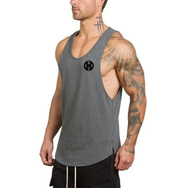 Brand mens sleeveless t shirts Summer Cotton Male Tank Tops gyms Clothing Bodybuilding Undershirt Golds Fitness tanktops tees