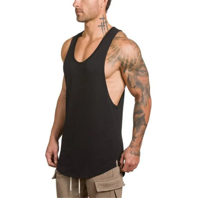 Brand mens sleeveless t shirts Summer Cotton Male Tank Tops gyms Clothing Bodybuilding Undershirt Golds Fitness tanktops tees